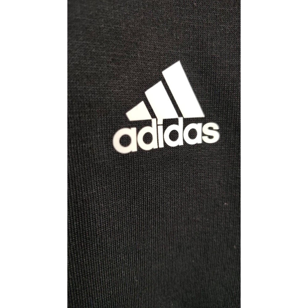 Adidas 3 Stripe Crew Sweatshirt Black Size Medium - Picture 7 of 11